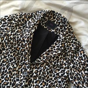 Like New F21 Animal Print Trench Coat